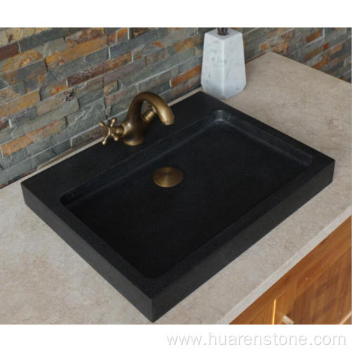 Indian black granite sink